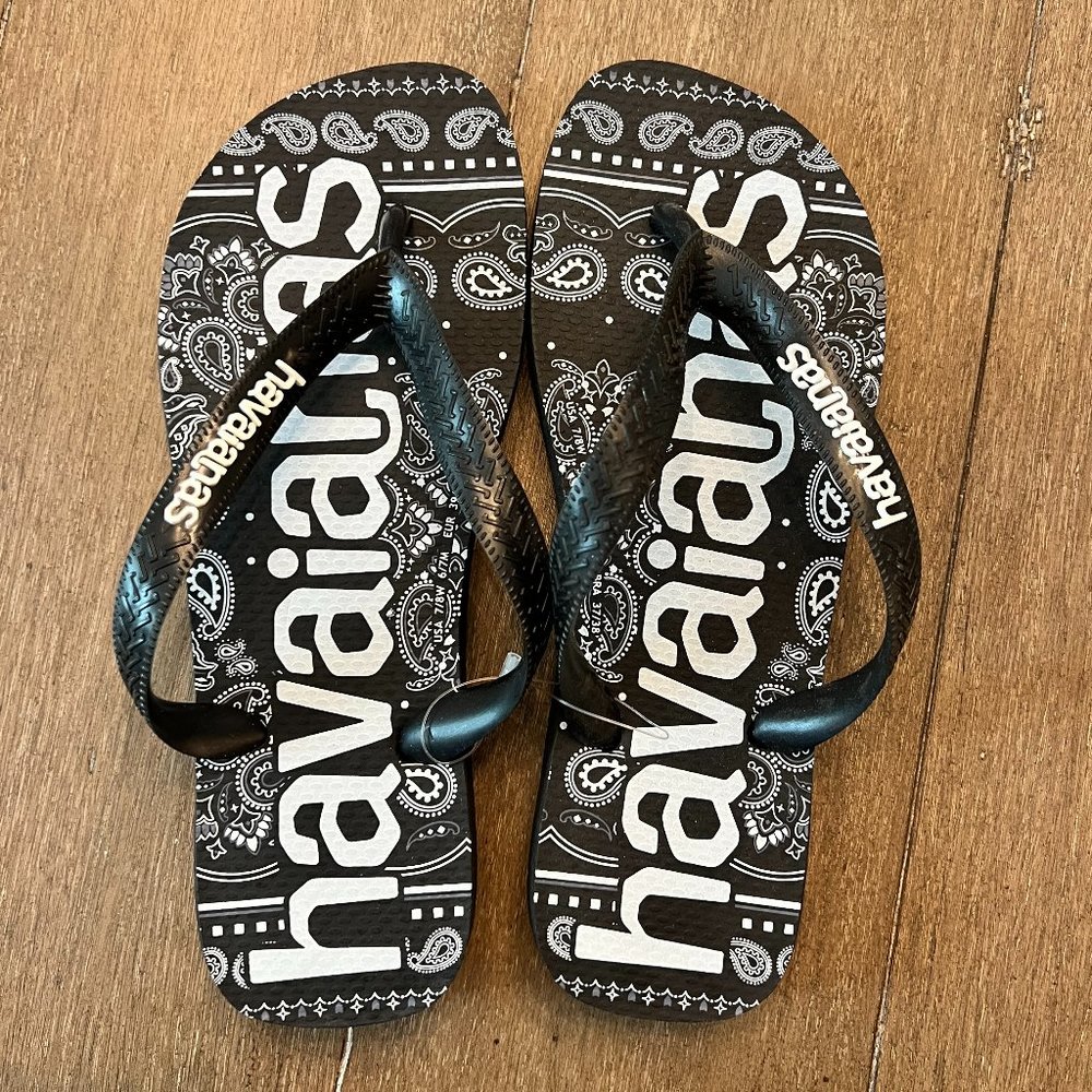 Havaianas Women's Top Paisley Print Flip Flop Sandal Size 7/8